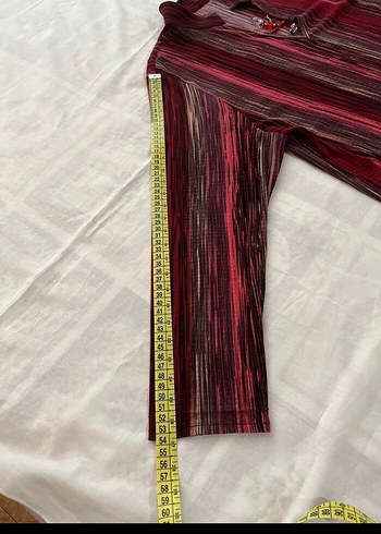 Bordo Piliseli V Yaka Bohem Tunik - Görsel 10