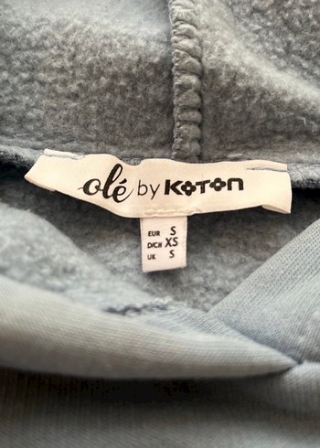 Mavi Kapüşonlu Uzun Kollu Baskılı Sweatshirt - Görsel 5