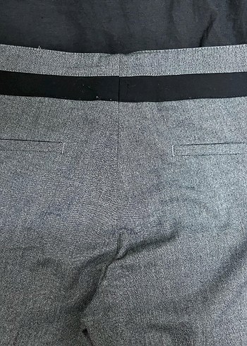 İtal Düşük bel bol paça grii Kadın Kumaş Pantolon - Görsel 3