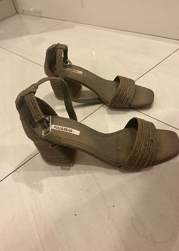 Bej Kadın Platform Topuklu Sandalet - Görsel 4