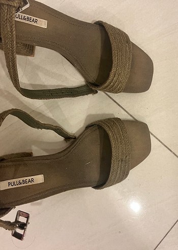 Bej Kadın Platform Topuklu Sandalet - Görsel 8