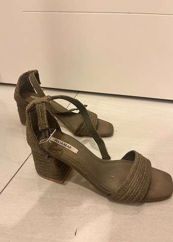 Bej Kadın Platform Topuklu Sandalet - Görsel 5