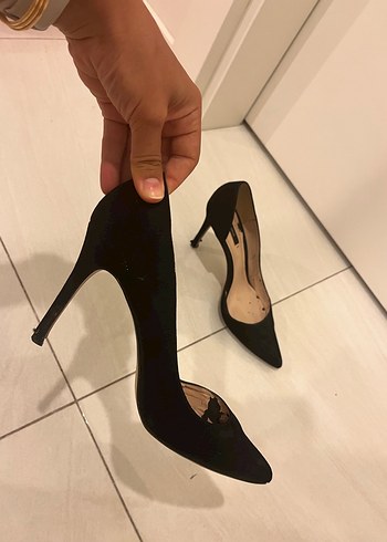 Siyah Modern Klasik Stiletto Topuklu Kadın Ayakkabı - Görsel 4
