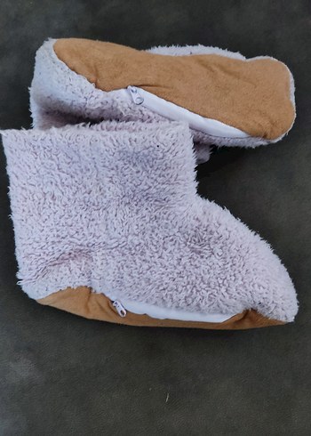 Kızlar İçin Bej Sıcak Kürklü Terlik - Görsel 3