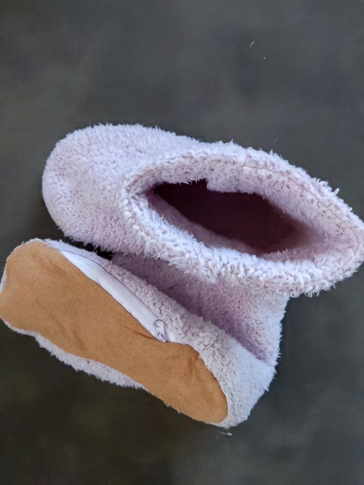 Kızlar İçin Bej Sıcak Kürklü Terlik - Görsel 2