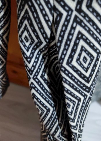 Kadın Gri Desenli Midi Ceket - Görsel 5