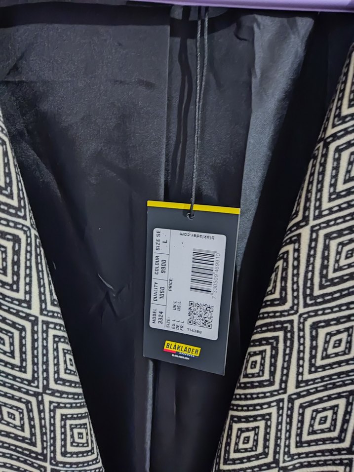 Kadın Gri Desenli Midi Ceket - Görsel 2