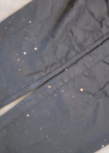 Salaş Kesim Siyah Keten Kadın Pantolon - Görsel 2