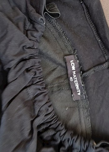 Salaş Kesim Siyah Keten Kadın Pantolon - Görsel 3