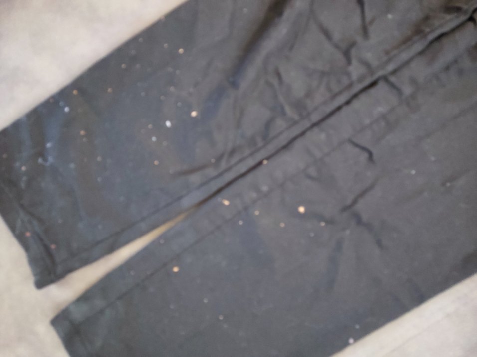 Salaş Kesim Siyah Keten Kadın Pantolon - Görsel 2