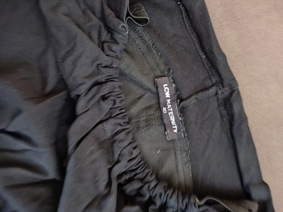 Salaş Kesim Siyah Keten Kadın Pantolon - Görsel 3