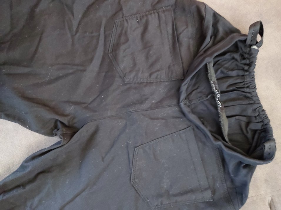 Salaş Kesim Siyah Keten Kadın Pantolon - Görsel 4