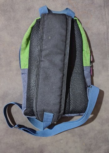Yeşil Gri Fermuarlı Sırt Çantası - Görsel 3