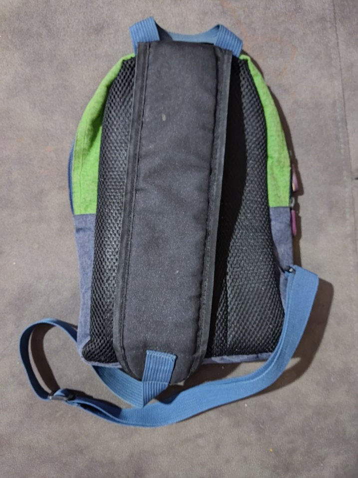 Yeşil Gri Fermuarlı Sırt Çantası - Görsel 3