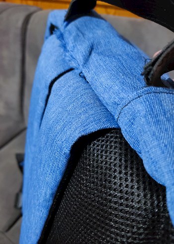 Kadın Mavi Fermuarlı Sırt Çantası - Görsel 5