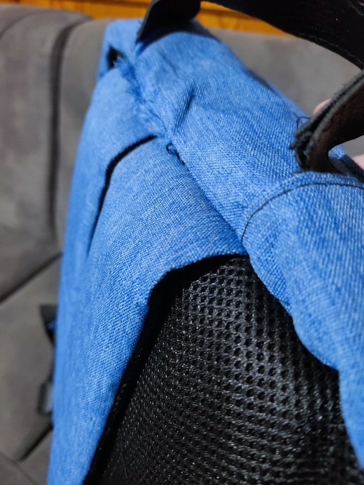 Kadın Mavi Fermuarlı Sırt Çantası - Görsel 5