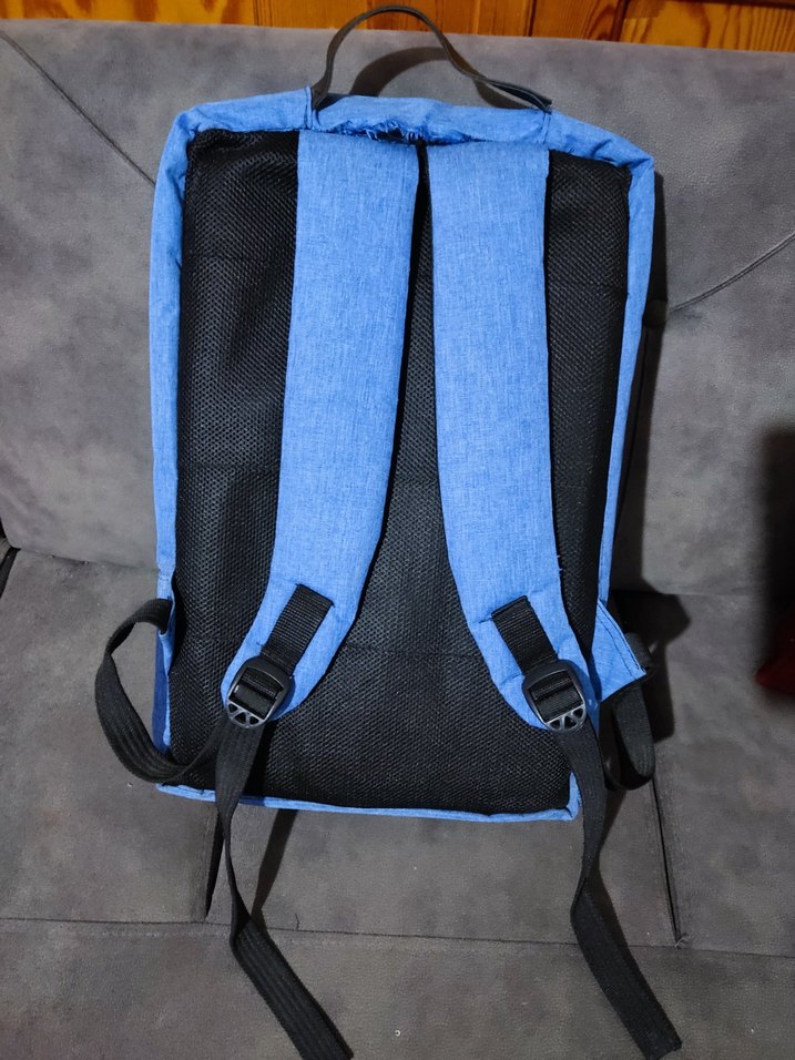 Kadın Mavi Fermuarlı Sırt Çantası - Görsel 2