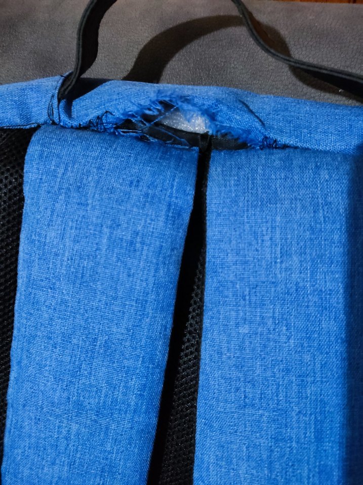 Kadın Mavi Fermuarlı Sırt Çantası - Görsel 4