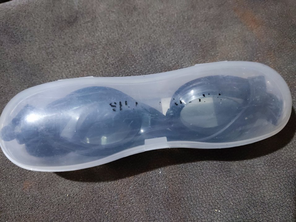 Minimalist Gri Yüzme Gözlüğü Fermuarlı Kutuda - Görsel 2