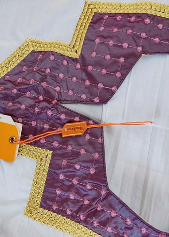 Nakışlı Beyaz Uzun Kadın Tunik V Yaka - Görsel 2