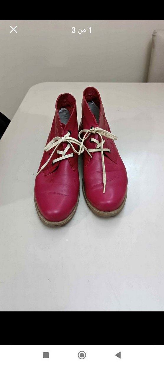 Hakiki deriden yapılmış, çok rahat ve şık kırmızı ayakkabılar. - Görsel 2
