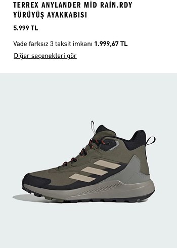Adidas Orjinal Terrex Anylander Mid Rain Erkek Outdoor Ayakkabı - Görsel 2