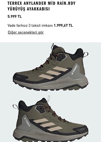 Adidas Orjinal Terrex Anylander Mid Rain Erkek Outdoor Ayakkabı - Görsel 4