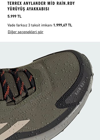 Adidas Orjinal Terrex Anylander Mid Rain Erkek Outdoor Ayakkabı - Görsel 5