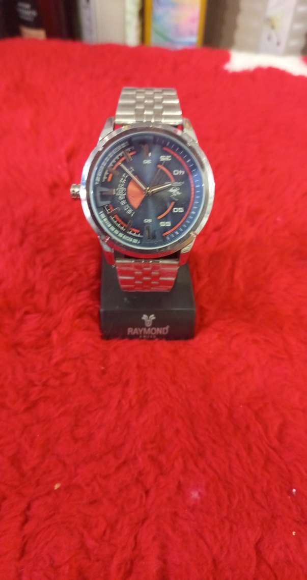 Raymond Erkek Gümüş Metal Kordonlu Saat - Görsel 3