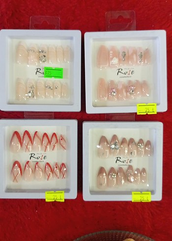 Bej ve Işıltılı Tırnak Süslemeleri adet fiyatı - Görsel 2