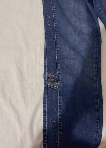 Kadın Mavi Denim Midi Boy Kot Pantolon - Görsel 2