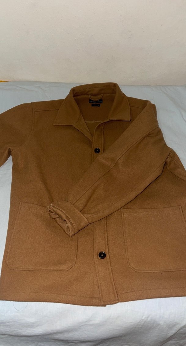 Düğmeli Kahverengi Erkek Midi Mont - Görsel 2