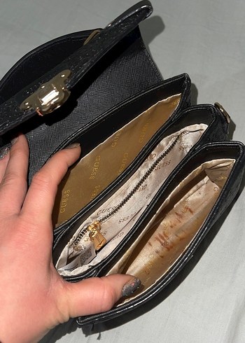 Guess Siyah Deri Tokalı Kadın Çanta - Görsel 4