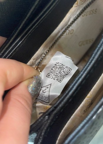 Guess Siyah Deri Tokalı Kadın Çanta - Görsel 5