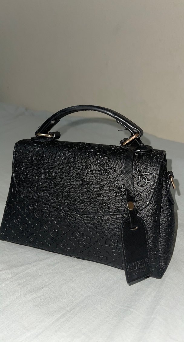 Guess Siyah Deri Tokalı Kadın Çanta - Görsel 2