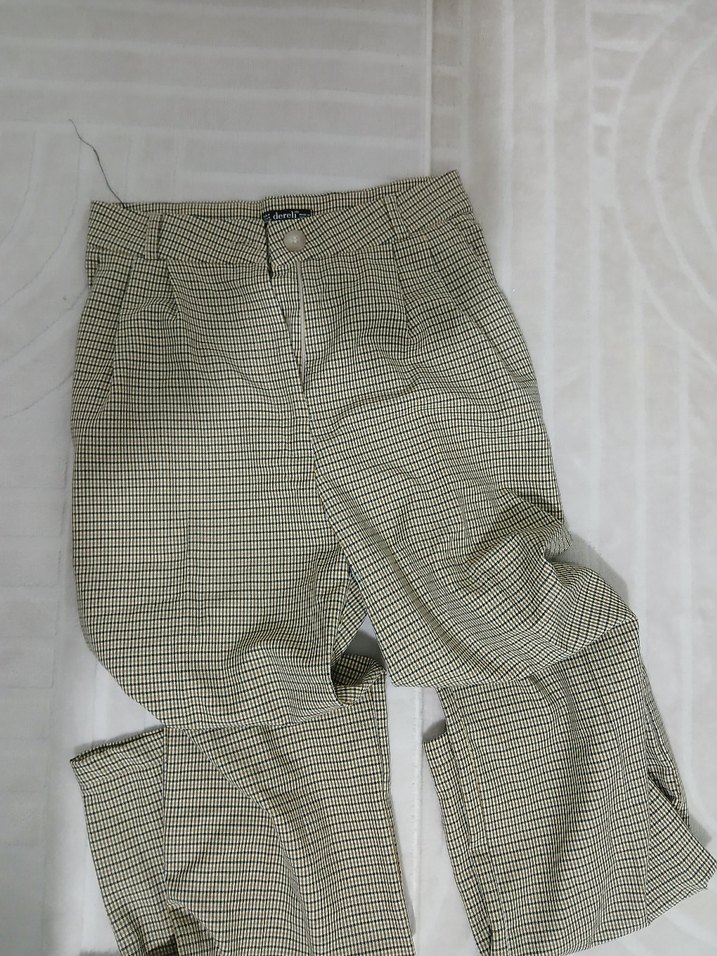 Bej Kadın Triko Kumaş Pantolon - Görsel 3