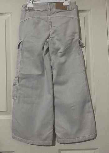 Zara Gri Kız Çocuk Midi Kot Pantolon - Görsel 3