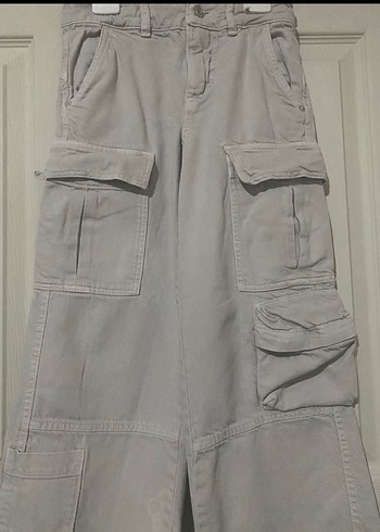 Zara Gri Kız Çocuk Midi Kot Pantolon - Görsel 2