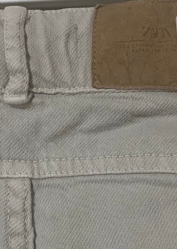 Zara Gri Kız Çocuk Midi Kot Pantolon - Görsel 4