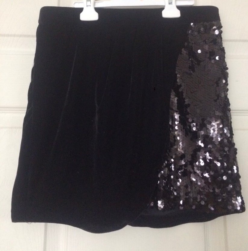 Zara Siyah Mini Pul İşlemeli Kadın Etek - Görsel 2