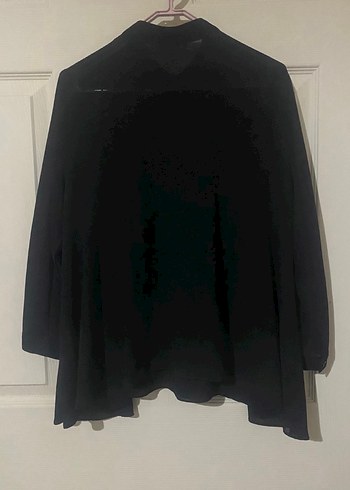 Twist Siyah Uzun Kollu Şifon Gömlek - Görsel 5