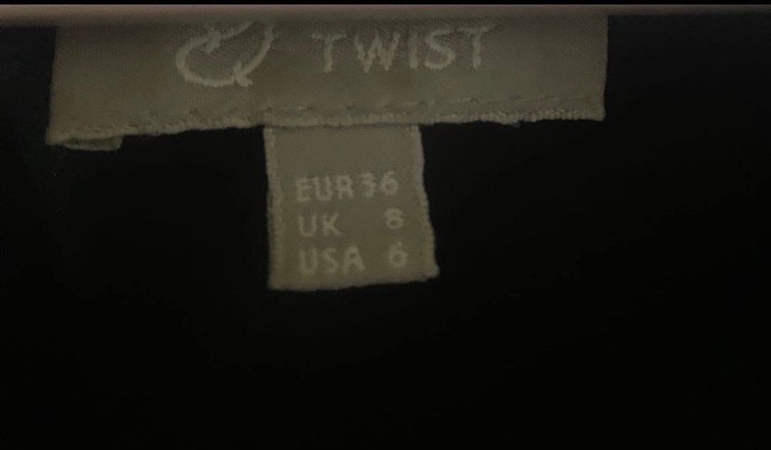 Twist Siyah Uzun Kollu Şifon Gömlek - Görsel 4