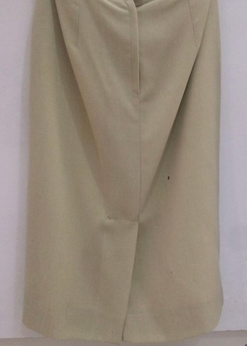 Bej Düğmeli Kadın Ofis İkili Takım - Görsel 2