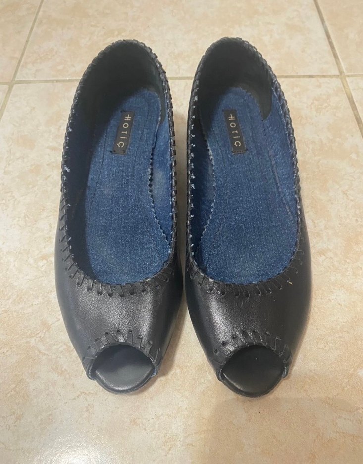 Hotiç Siyah Dolgu Topuklu Kadın Babet - Görsel 4