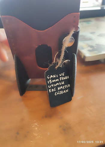 Two Bears Gerçek Deri 15mm Fener ve Çakı Edc Kartlık Cüzdan - Görsel 2