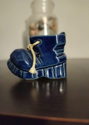 Koyu Mavi Seramik Erkek Bebek Botu Biblo - Görsel 7