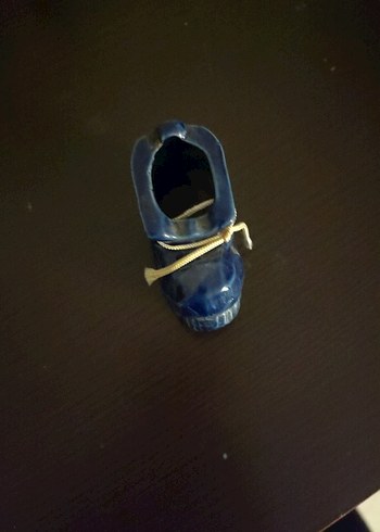 Koyu Mavi Seramik Erkek Bebek Botu Biblo - Görsel 4