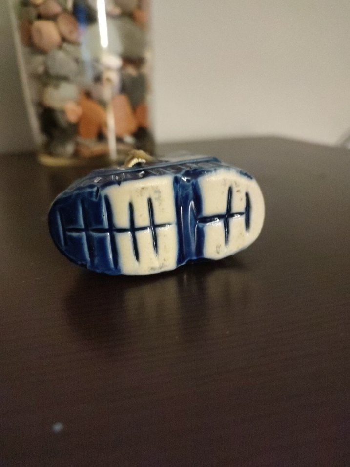 Koyu Mavi Seramik Erkek Bebek Botu Biblo - Görsel 5