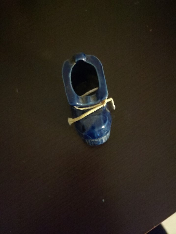Koyu Mavi Seramik Erkek Bebek Botu Biblo - Görsel 4