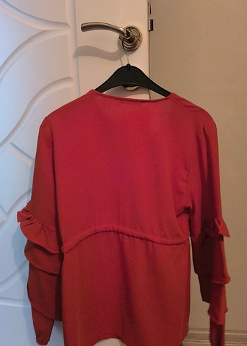 turuncu Düğmeli Hamile Midi Ceket - Görsel 2